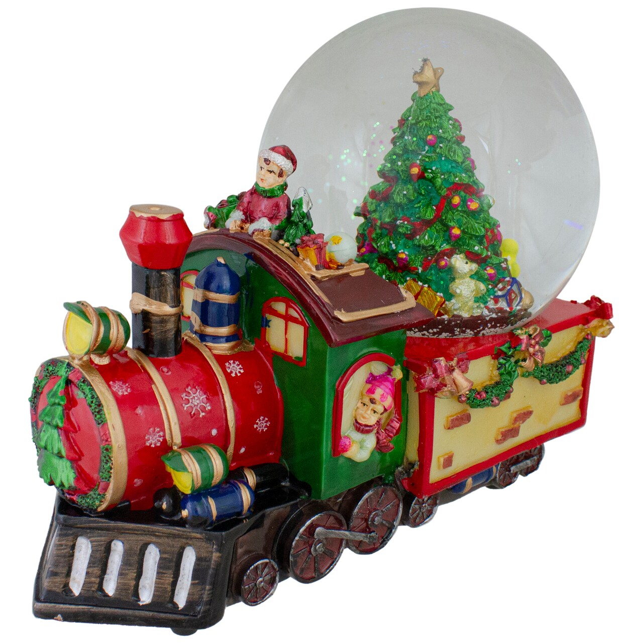 Northlight Christmas Train with Tree Musical Snow Globe Decoration - 8"